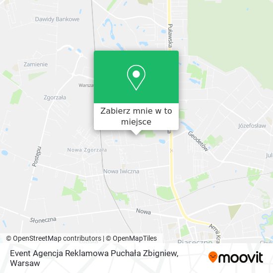 Mapa Event Agencja Reklamowa Puchała Zbigniew