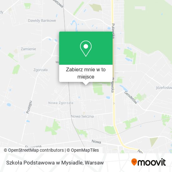 Mapa Szkoła Podstawowa w Mysiadle