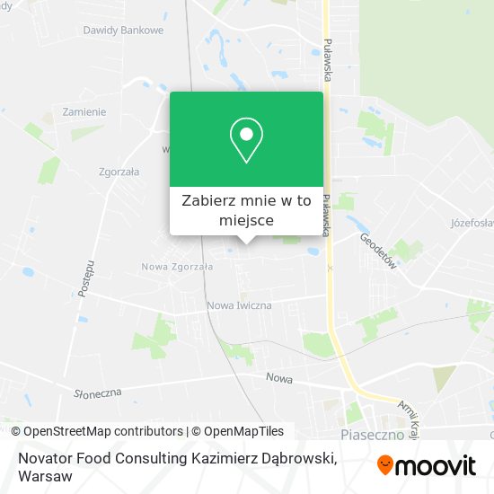 Mapa Novator Food Consulting Kazimierz Dąbrowski