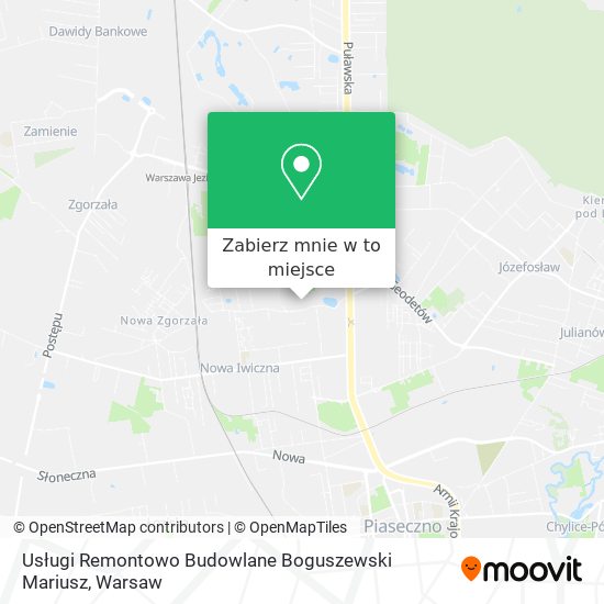 Mapa Usługi Remontowo Budowlane Boguszewski Mariusz