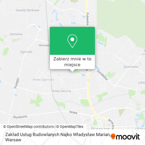 Mapa Zakład Usług Budowlanych Najko Władysław Marian