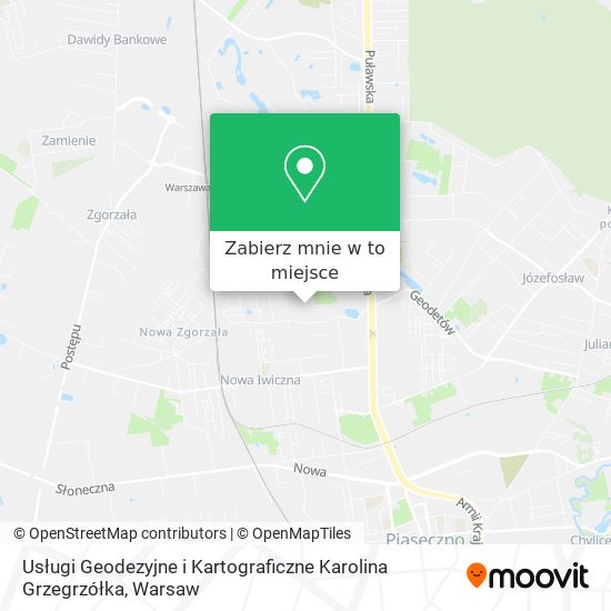 Mapa Usługi Geodezyjne i Kartograficzne Karolina Grzegrzółka