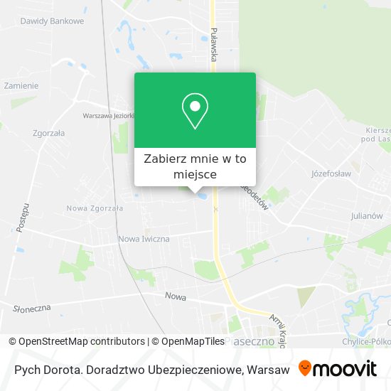 Mapa Pych Dorota. Doradztwo Ubezpieczeniowe