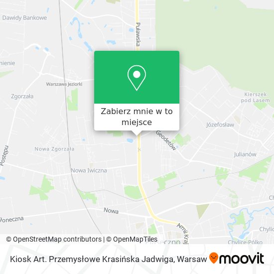 Mapa Kiosk Art. Przemysłowe Krasińska Jadwiga