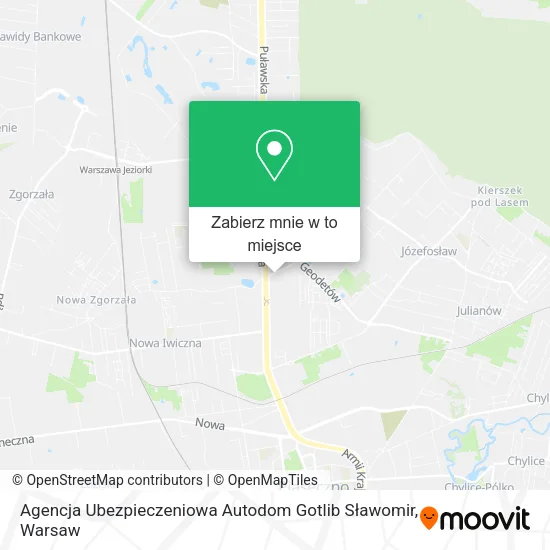 Mapa Agencja Ubezpieczeniowa Autodom Gotlib Sławomir
