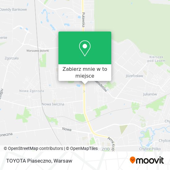 Mapa TOYOTA Piaseczno