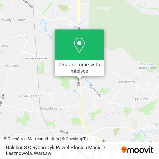 Mapa Galskór S C Rybarczyk Paweł Płocica Maciej - Lesznowola