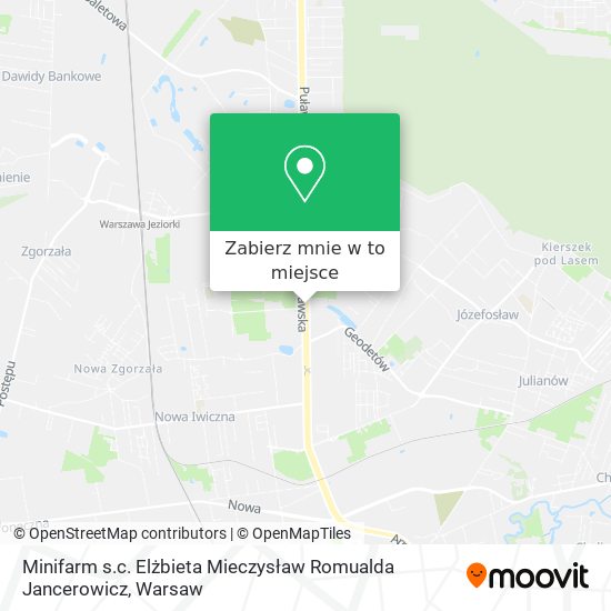 Mapa Minifarm s.c. Elżbieta Mieczysław Romualda Jancerowicz