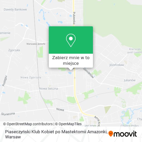 Mapa Piaseczyński Klub Kobiet po Mastektomii Amazonki