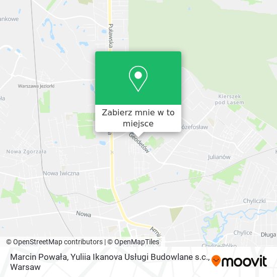 Mapa Marcin Powała, Yuliia Ikanova Usługi Budowlane s.c.