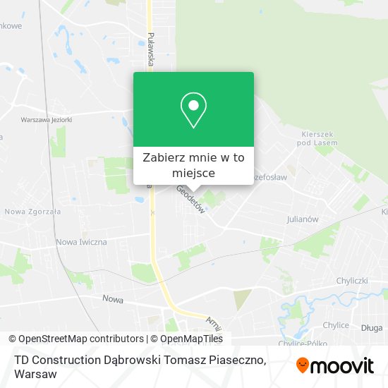 Mapa TD Construction Dąbrowski Tomasz Piaseczno