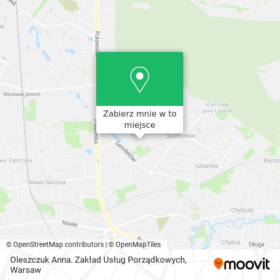 Mapa Oleszczuk Anna. Zakład Usług Porządkowych