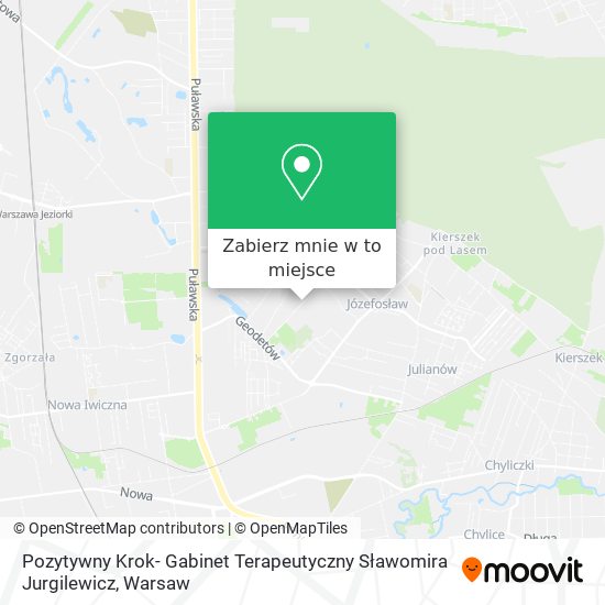 Mapa Pozytywny Krok- Gabinet Terapeutyczny Sławomira Jurgilewicz