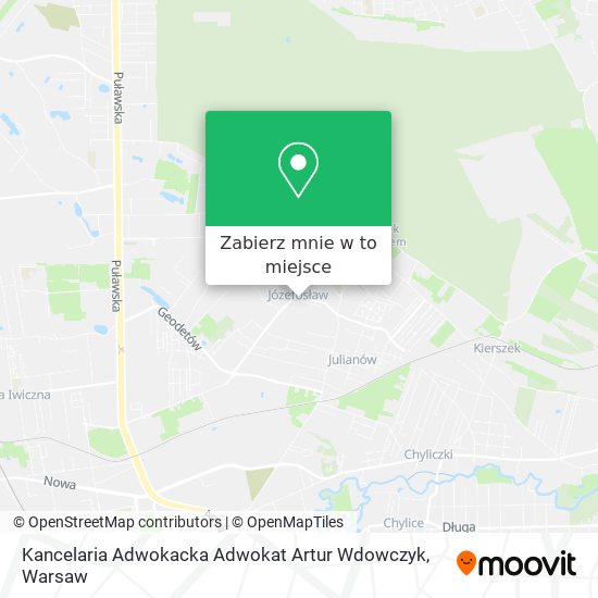 Mapa Kancelaria Adwokacka Adwokat Artur Wdowczyk