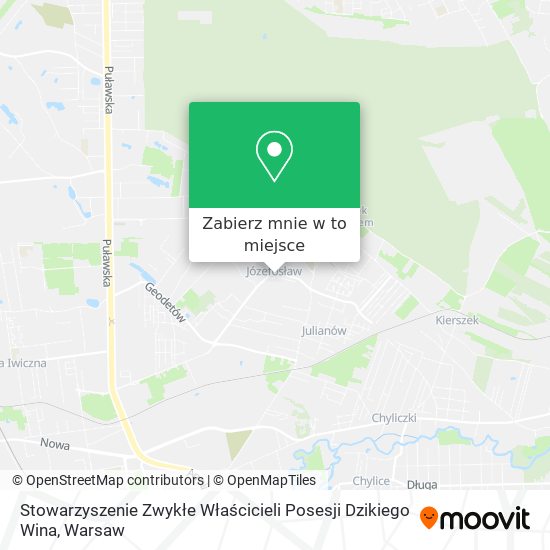 Mapa Stowarzyszenie Zwykłe Właścicieli Posesji Dzikiego Wina