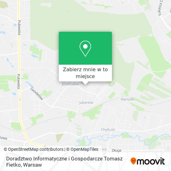 Mapa Doradztwo Informatyczne i Gospodarcze Tomasz Fietko