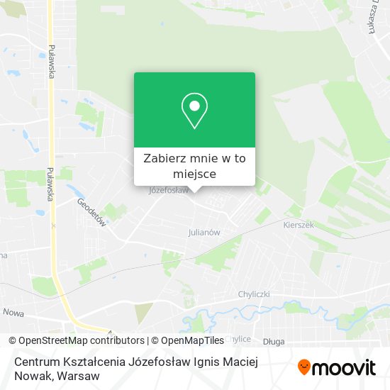 Mapa Centrum Kształcenia Józefosław Ignis Maciej Nowak