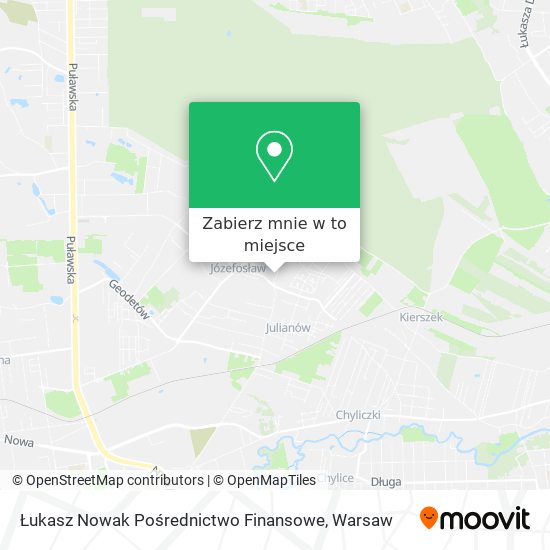 Mapa Łukasz Nowak Pośrednictwo Finansowe