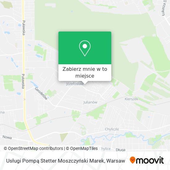 Mapa Usługi Pompą Stetter Moszczyński Marek