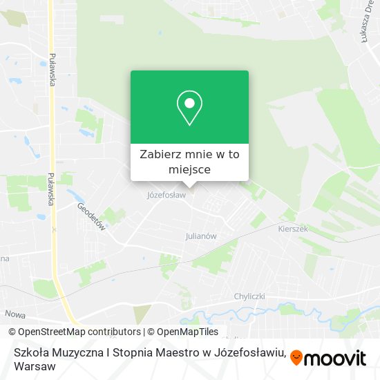 Mapa Szkoła Muzyczna I Stopnia Maestro w Józefosławiu