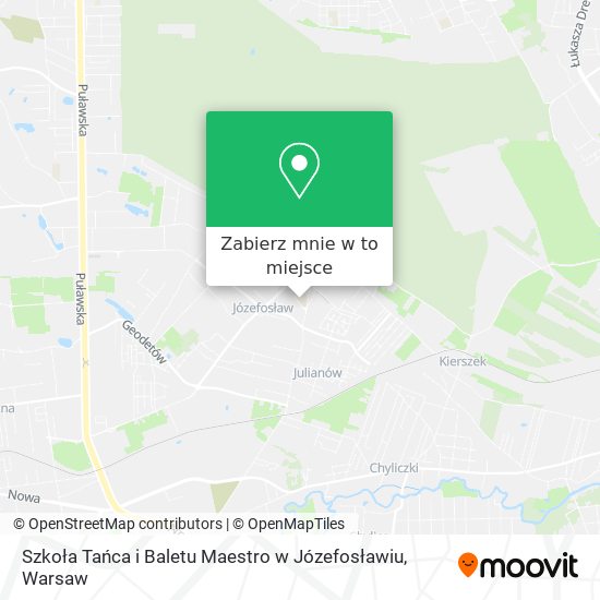 Mapa Szkoła Tańca i Baletu Maestro w Józefosławiu