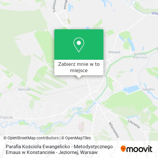 Mapa Parafia Kościoła Ewangelicko - Metodystycznego Emaus w Konstancinie - Jeziornej