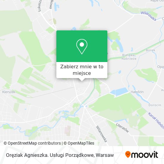 Mapa Oręziak Agnieszka. Usługi Porządkowe