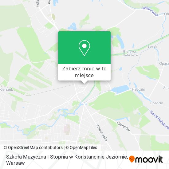 Mapa Szkoła Muzyczna I Stopnia w Konstancinie-Jeziornie