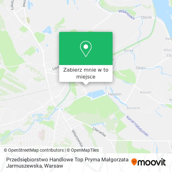 Mapa Przedsiębiorstwo Handlowe Top Pryma Małgorzata Jarmuszewska