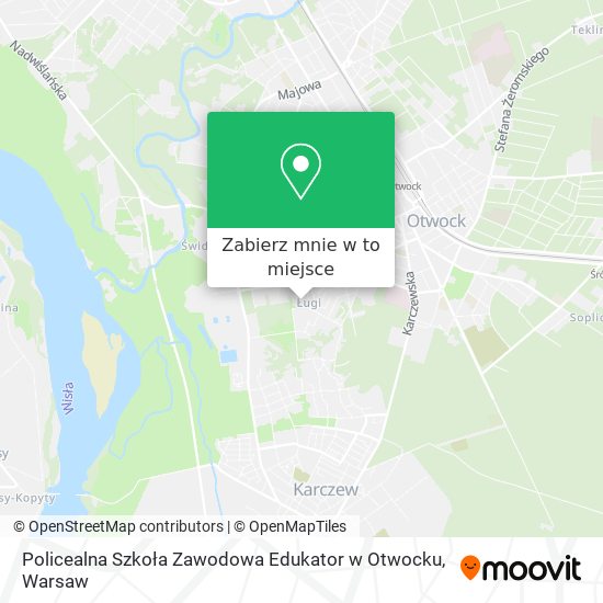 Mapa Policealna Szkoła Zawodowa Edukator w Otwocku