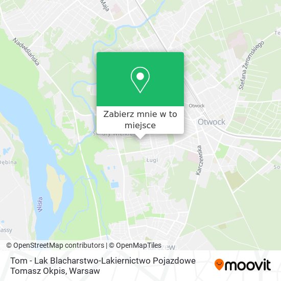 Mapa Tom - Lak Blacharstwo-Lakiernictwo Pojazdowe Tomasz Okpis