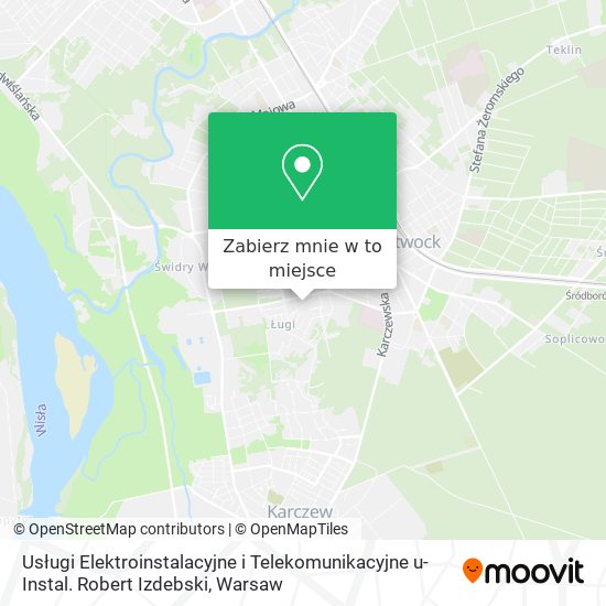 Mapa Usługi Elektroinstalacyjne i Telekomunikacyjne u-Instal. Robert Izdebski