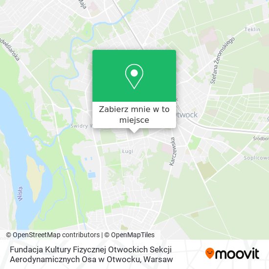 Mapa Fundacja Kultury Fizycznej Otwockich Sekcji Aerodynamicznych Osa w Otwocku