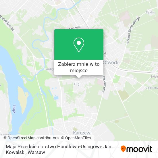 Mapa Maja Przedsiebiorstwo Handlowo-Uslugowe Jan Kowalski