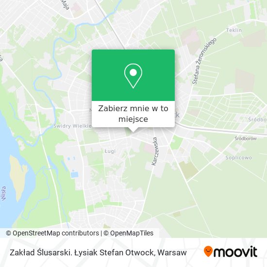 Mapa Zakład Ślusarski. Łysiak Stefan Otwock