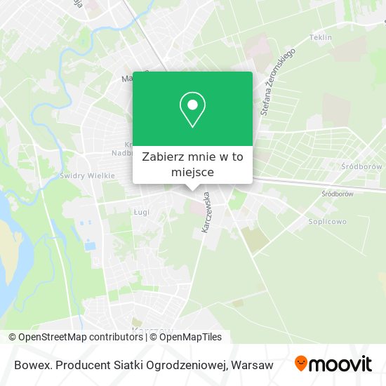 Mapa Bowex. Producent Siatki Ogrodzeniowej