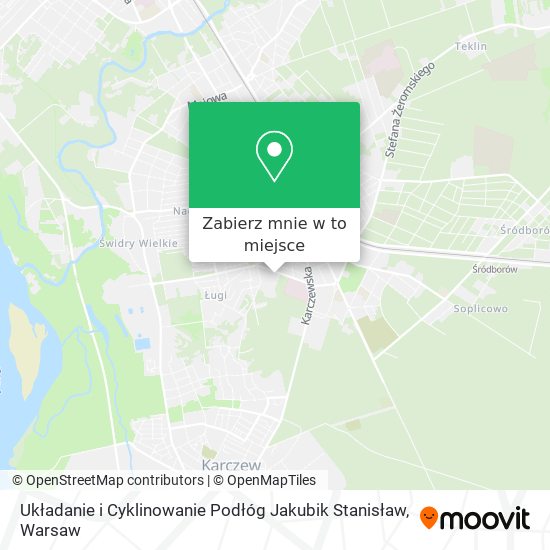 Mapa Układanie i Cyklinowanie Podłóg Jakubik Stanisław