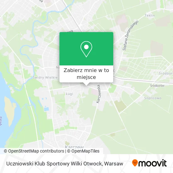 Mapa Uczniowski Klub Sportowy Wilki Otwock