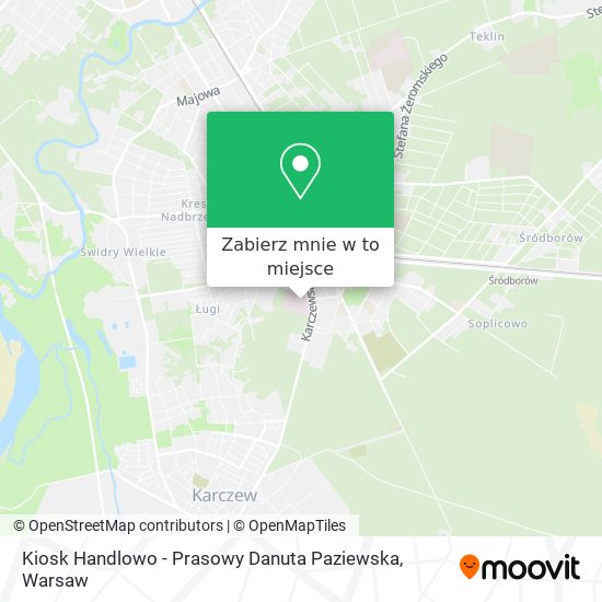 Mapa Kiosk Handlowo - Prasowy Danuta Paziewska