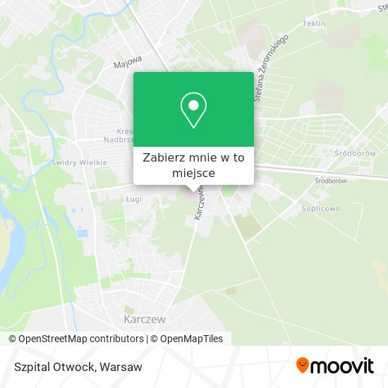 Mapa Szpital Otwock