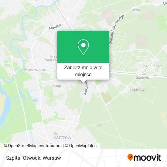 Mapa Szpital Otwock
