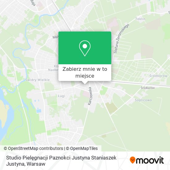 Mapa Studio Pielęgnacji Paznokci Justyna Staniaszek Justyna