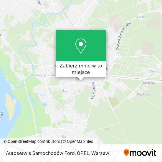 Mapa Autoserwis Samochodów Ford, OPEL