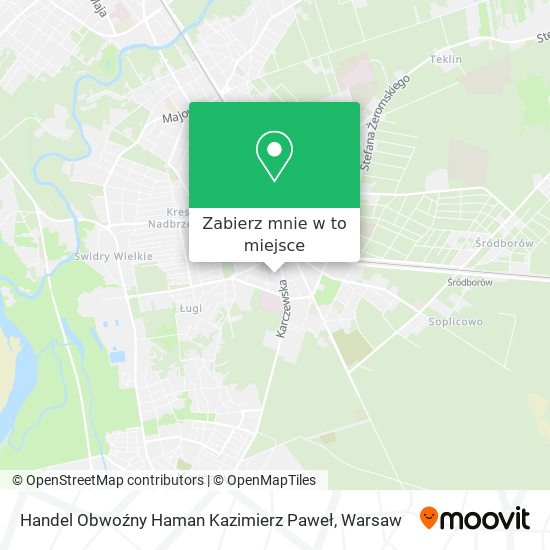 Mapa Handel Obwoźny Haman Kazimierz Paweł