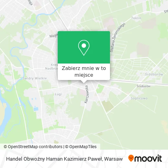 Mapa Handel Obwoźny Haman Kazimierz Paweł