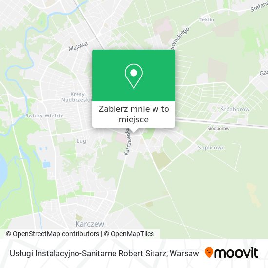 Mapa Usługi Instalacyjno-Sanitarne Robert Sitarz