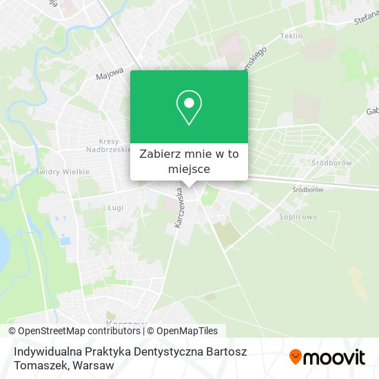 Mapa Indywidualna Praktyka Dentystyczna Bartosz Tomaszek