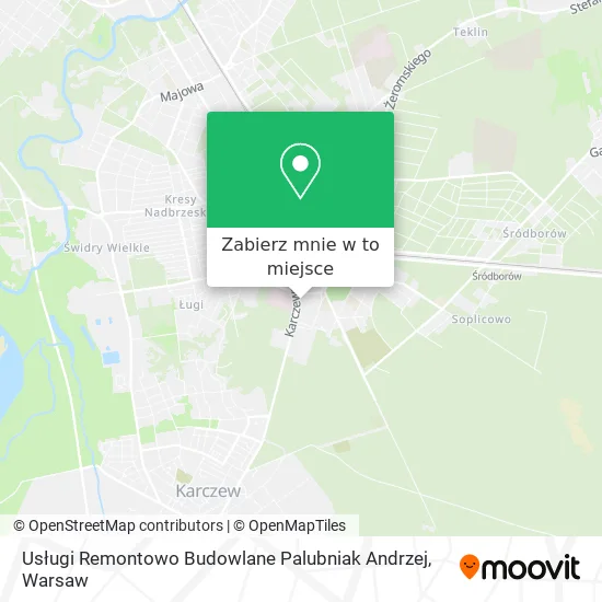 Mapa Usługi Remontowo Budowlane Palubniak Andrzej