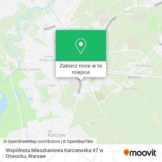 Mapa Wspólnota Mieszkaniowa Karczewska 47 w Otwocku