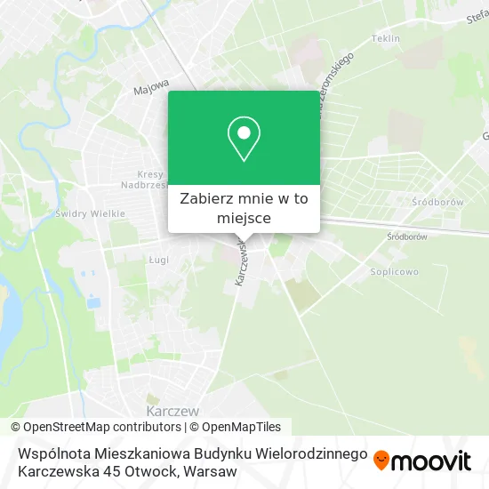 Mapa Wspólnota Mieszkaniowa Budynku Wielorodzinnego Karczewska 45 Otwock